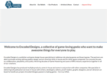 Tablet Screenshot of encodeddesigns.com